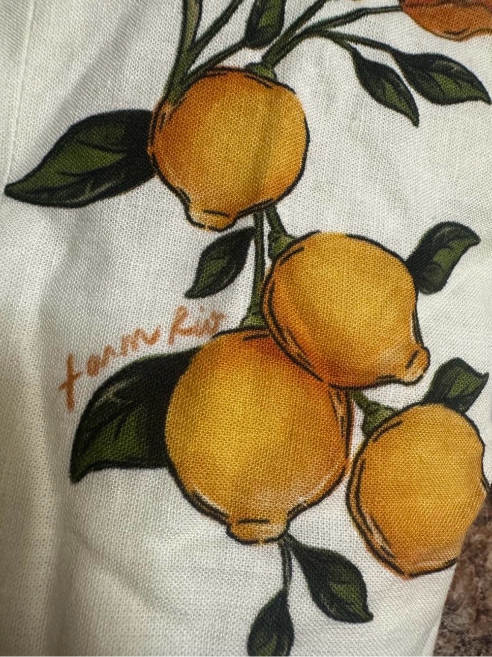 FARM Rio White Cotton Crop Top with Yellow & Orange Embroidery - Picture 7 of 8